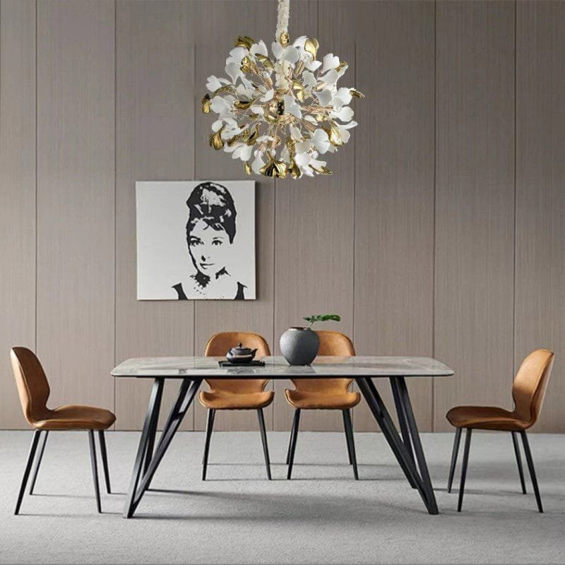 Ginko Round Ceramic Chandelier