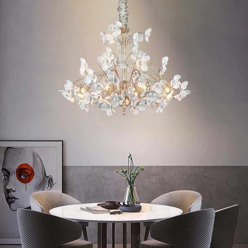 Vanilla Whisper Ceramic Chandelier