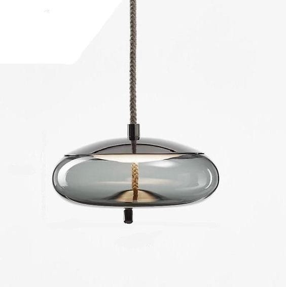 Aurorae Smoked Cluster-5 LED Glass Chandelier