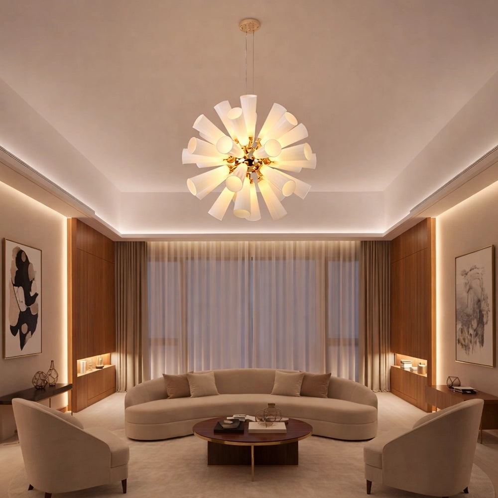 Aurora Hornburst Halo Chandelier