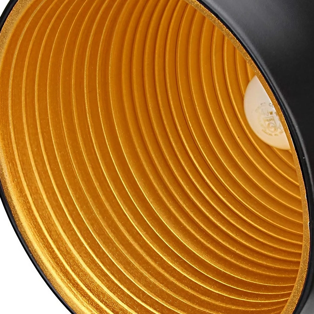 Midnight Capsule Black and Gold Pendant Light