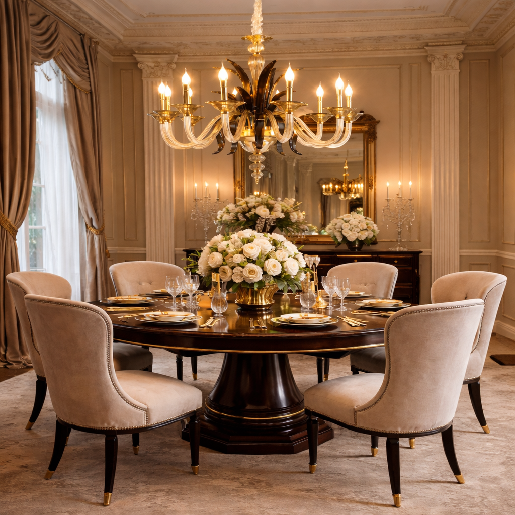 Modern Gold Glass Arm Chandelier Light