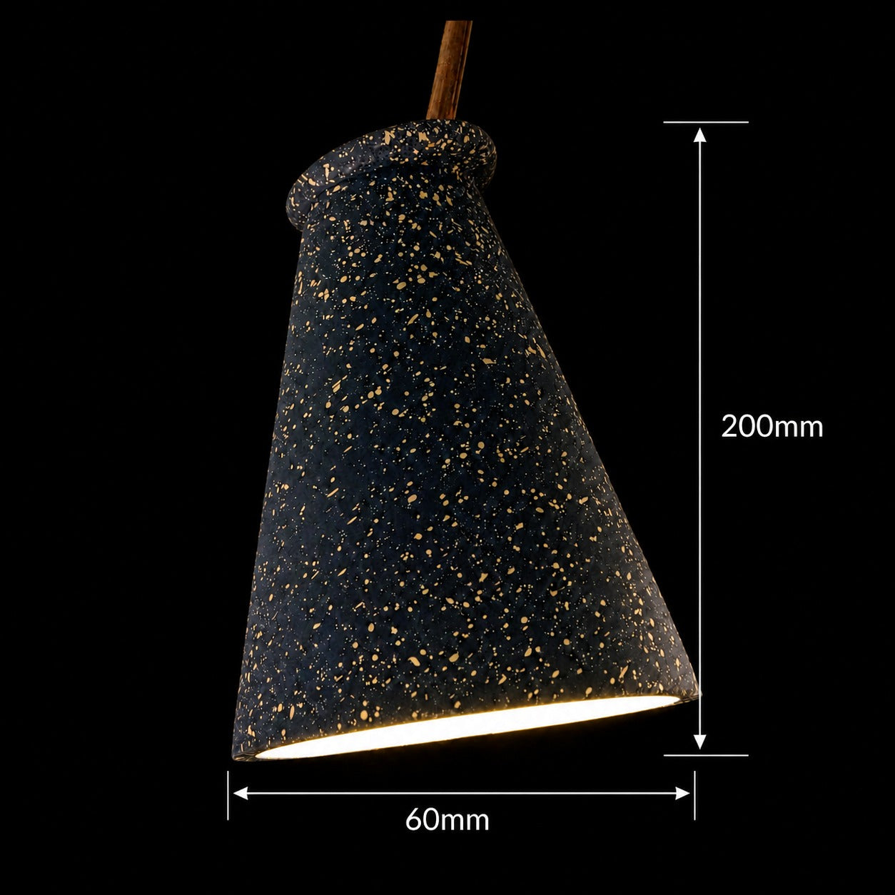 Noire Speckle Pendant