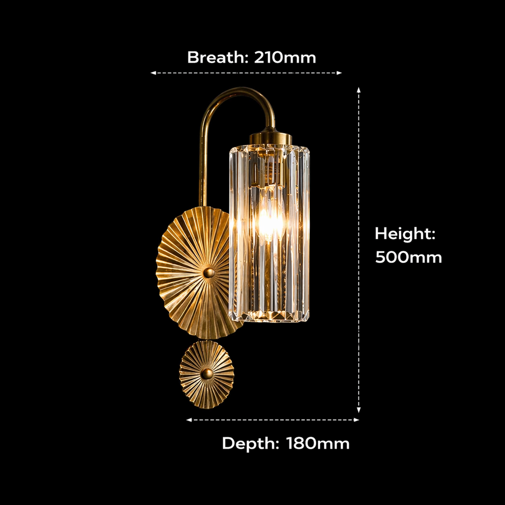 Luxury Crystal Prism Wall Light