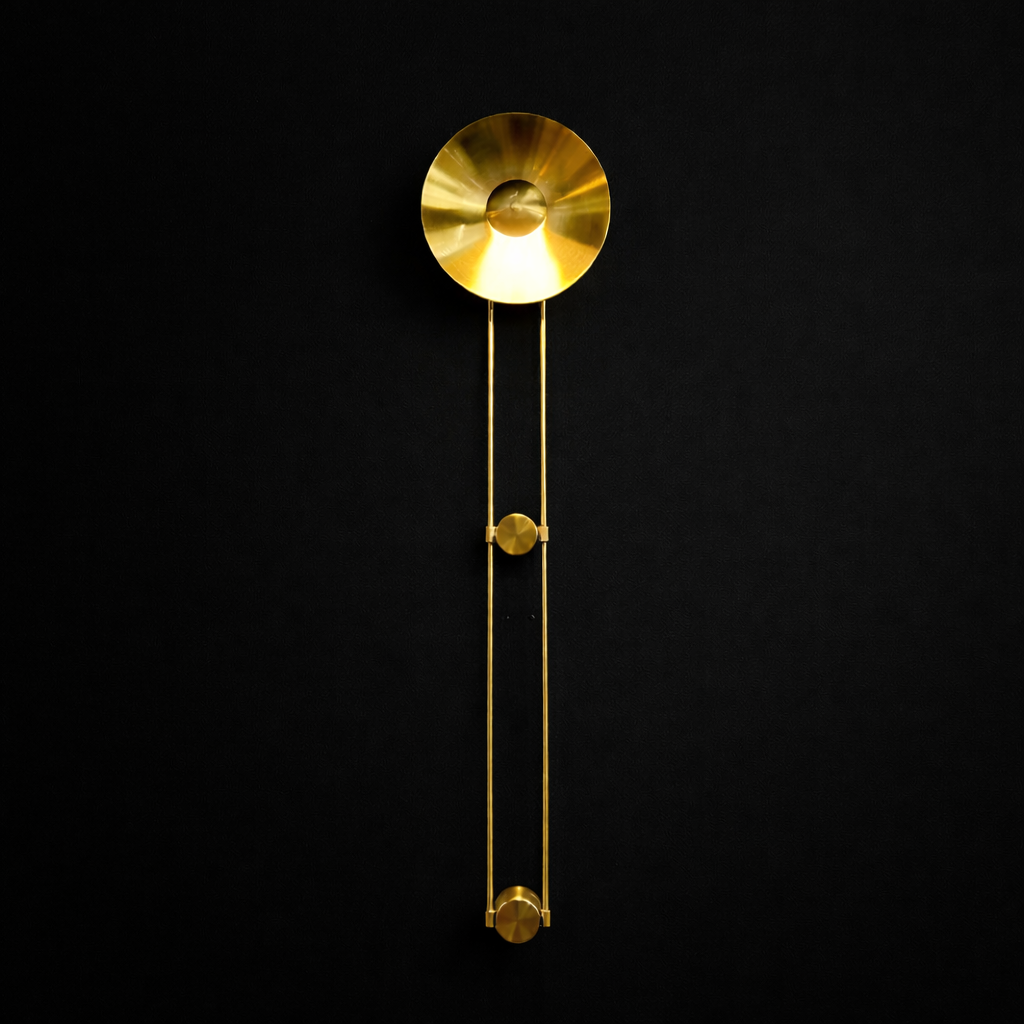 Solara Radiant Brass Wall Sconce