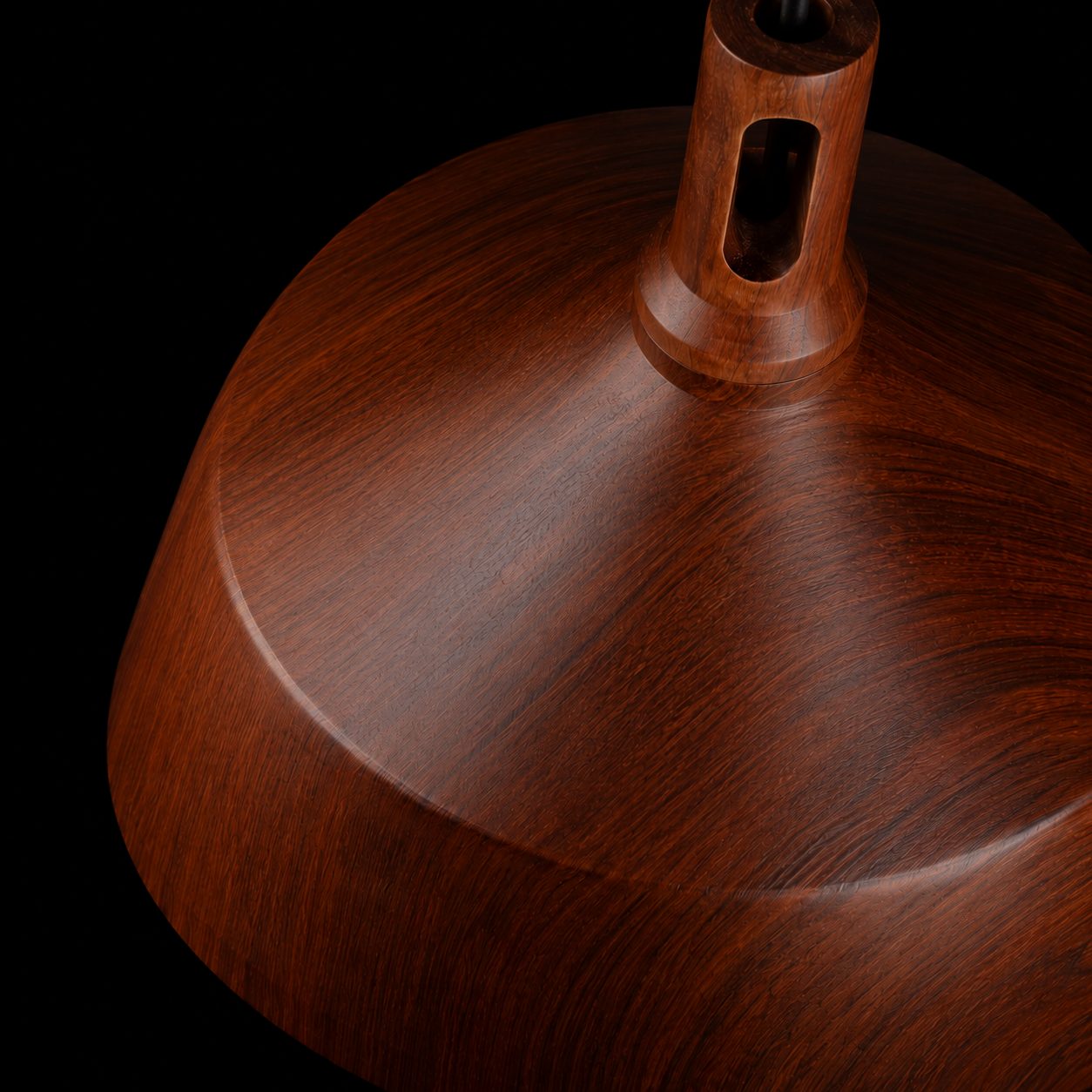 RusticCore Wood Finish Pendant Light
