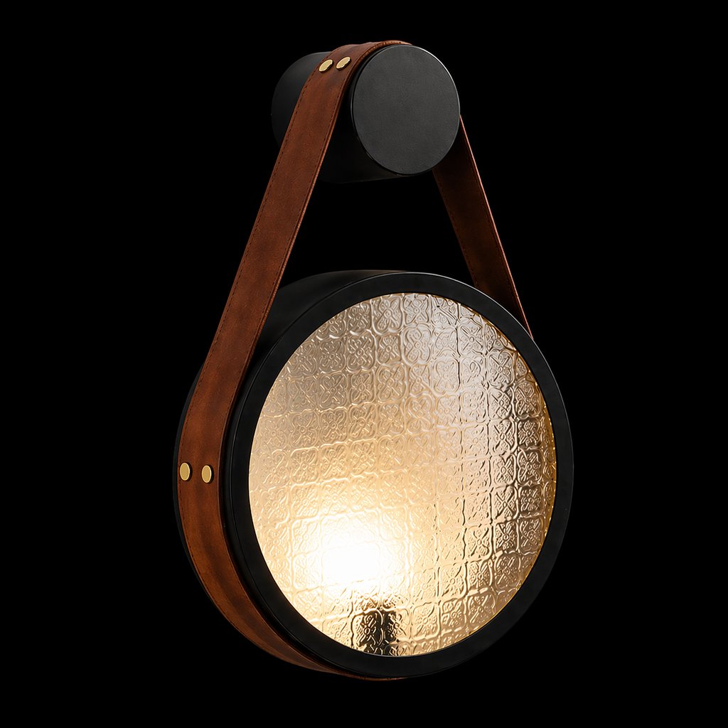Nomad's Lantern Leather Wall Sconce