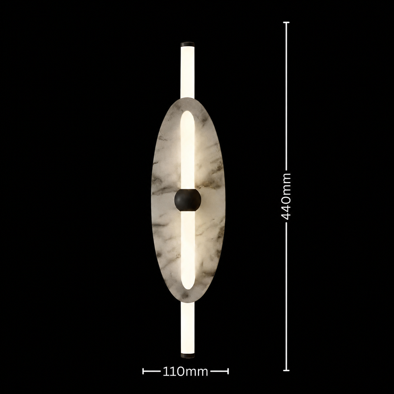Transitional White Marble Modern Wall Sconce