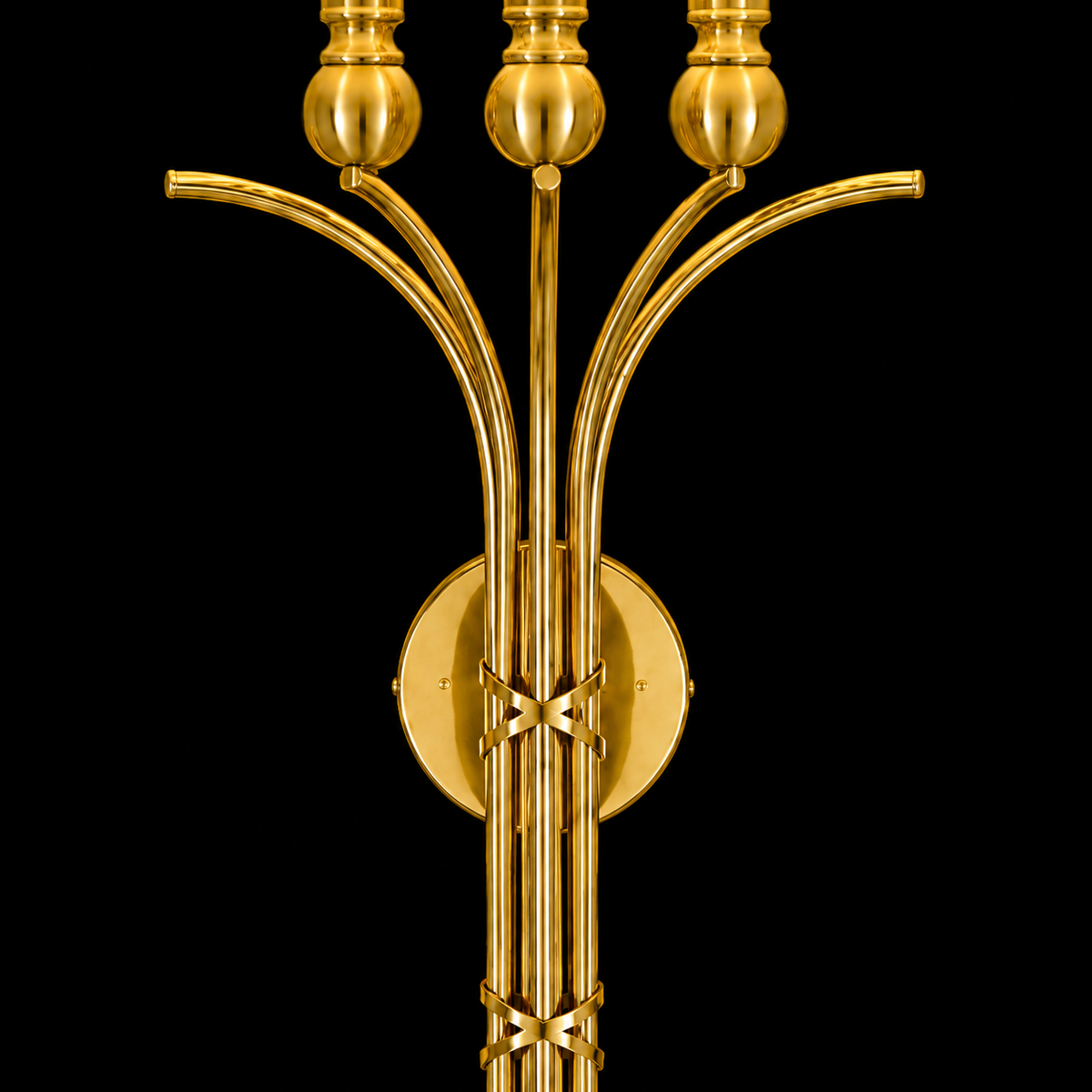 Aurelia Classic Gold Wall Light with Fabric Shade