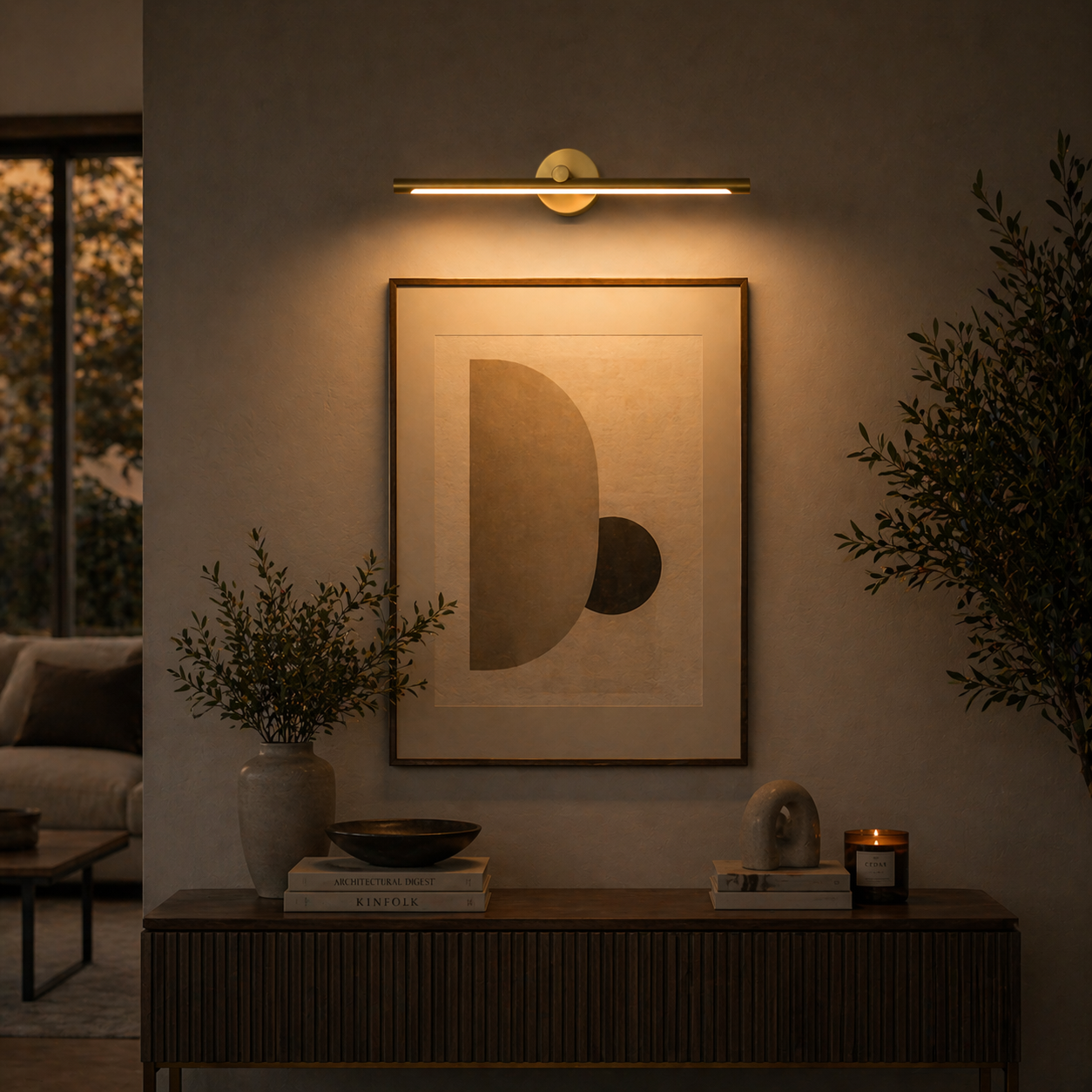 Liora Gold Linear Mirror Lamp