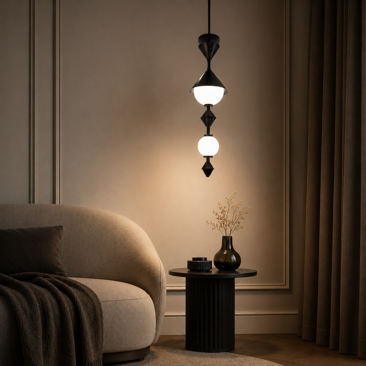 Obsidian Orbit Pendant Light – Architectural Luxury Lighting