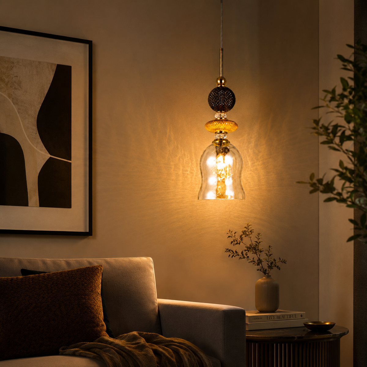 Noir Luxe Pendant Light – Sophisticated Artistic Luxury Lighting