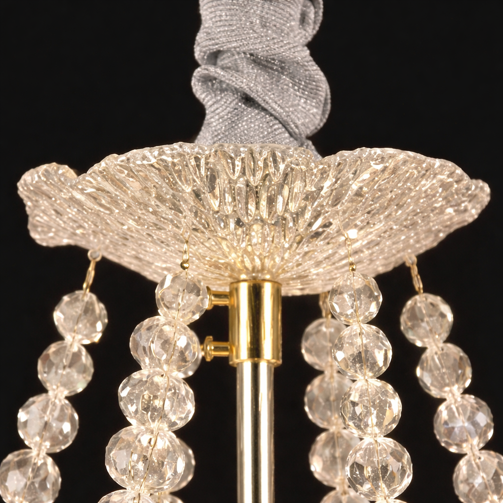 Pearl Petal Crystal Chandelier