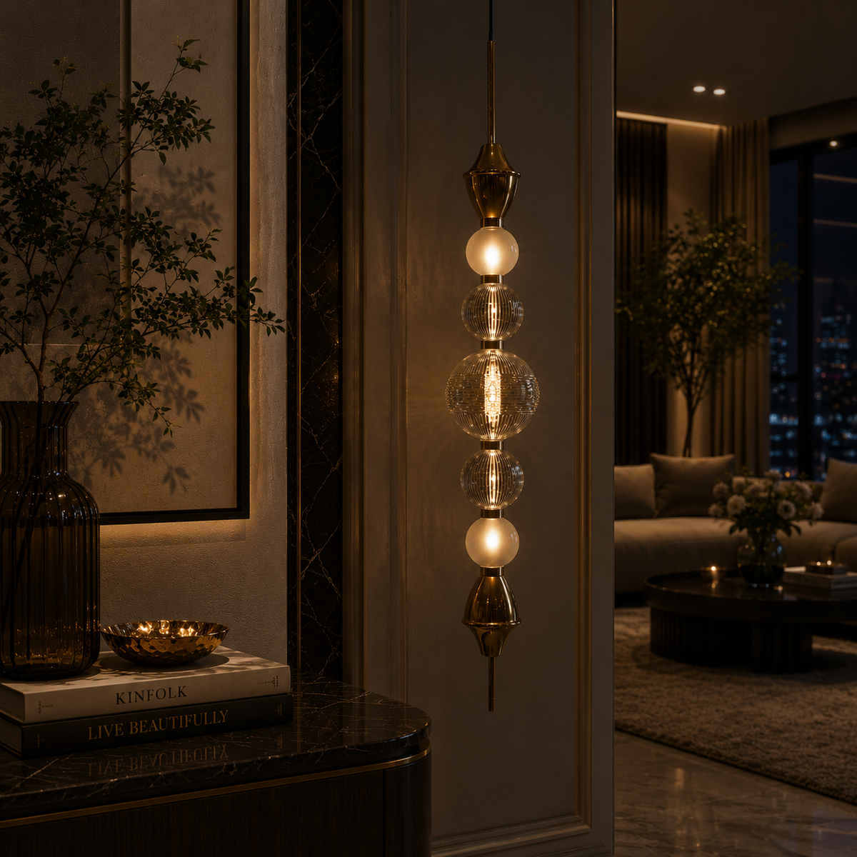 Aurelia Cascade Glass Pendant Light