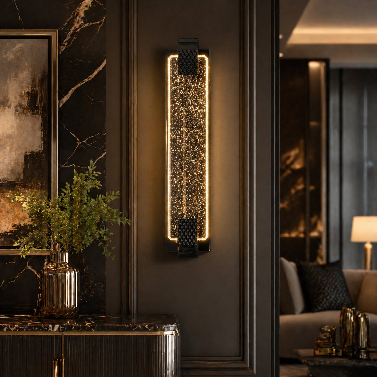 Stellar Beam Crystal LED Wall Sconce