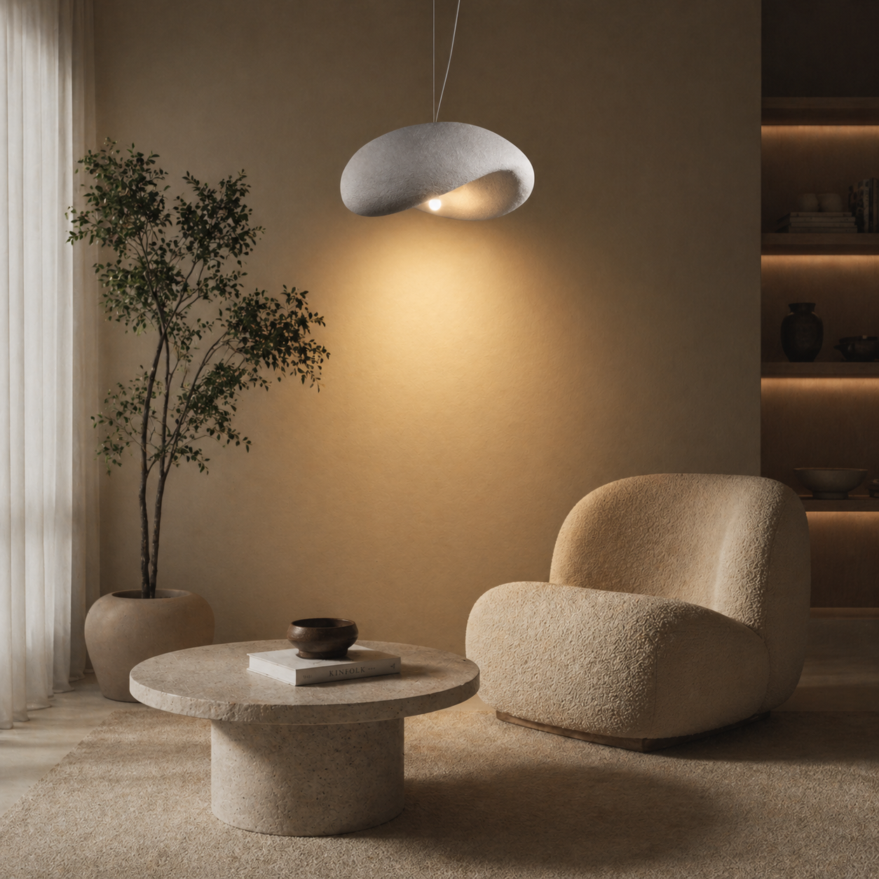Elegant Abstract Pendant Light for Modern Luxury Interiors