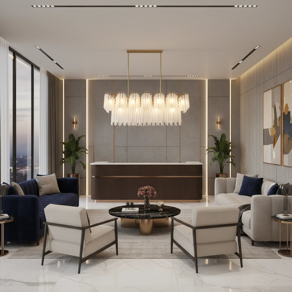 Lumira Linear Glass Chandelier