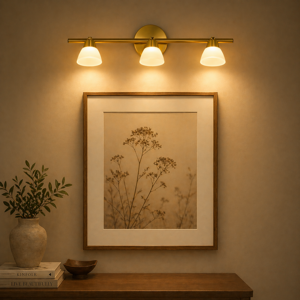 Vespera Brass Triple Wall Lamp