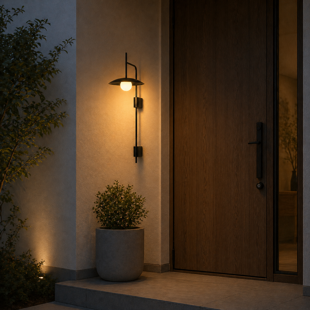 Modern Black Dome Wall Light