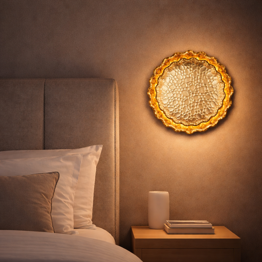 Lotus Pod Moon Glow Wall Sconce