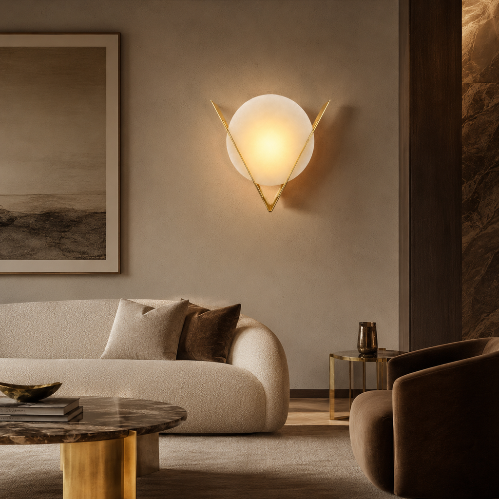 Mooncrest Gold Wall Sconce Light