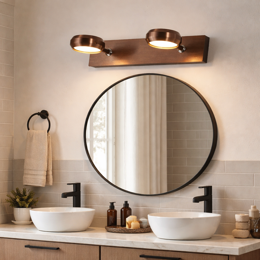 Modern 2-Head Round Wall Spot Light
