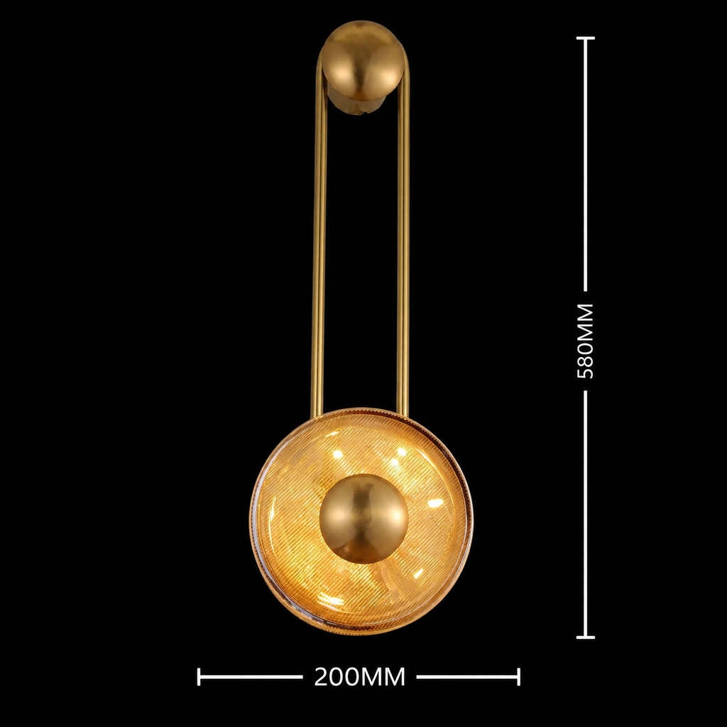 Zenith Echo Modern Gold Wall Lamp with Dual Discs