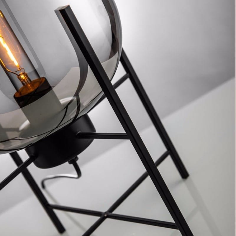 Slate Smoke Glass Table Lamp