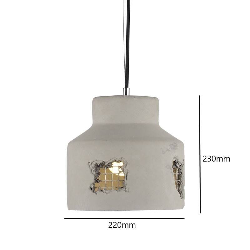 Modern Muse (Wide) Natural Cement Pendant
