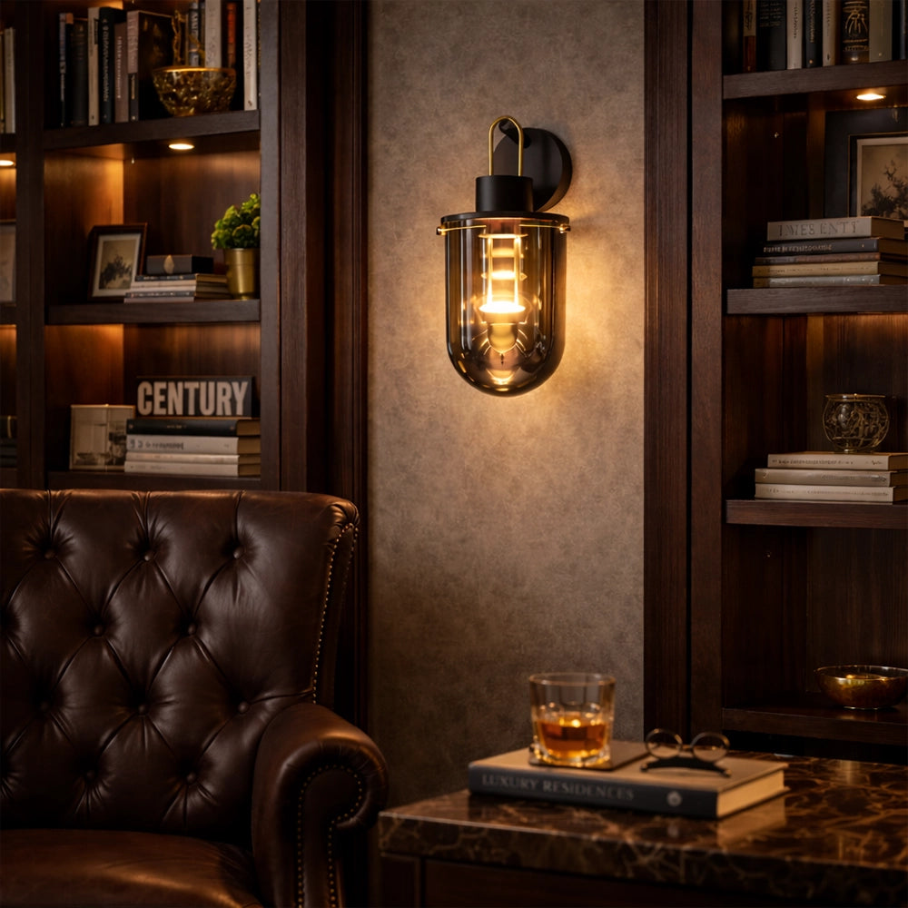 Bravique NoirVault Glass Wall Lantern