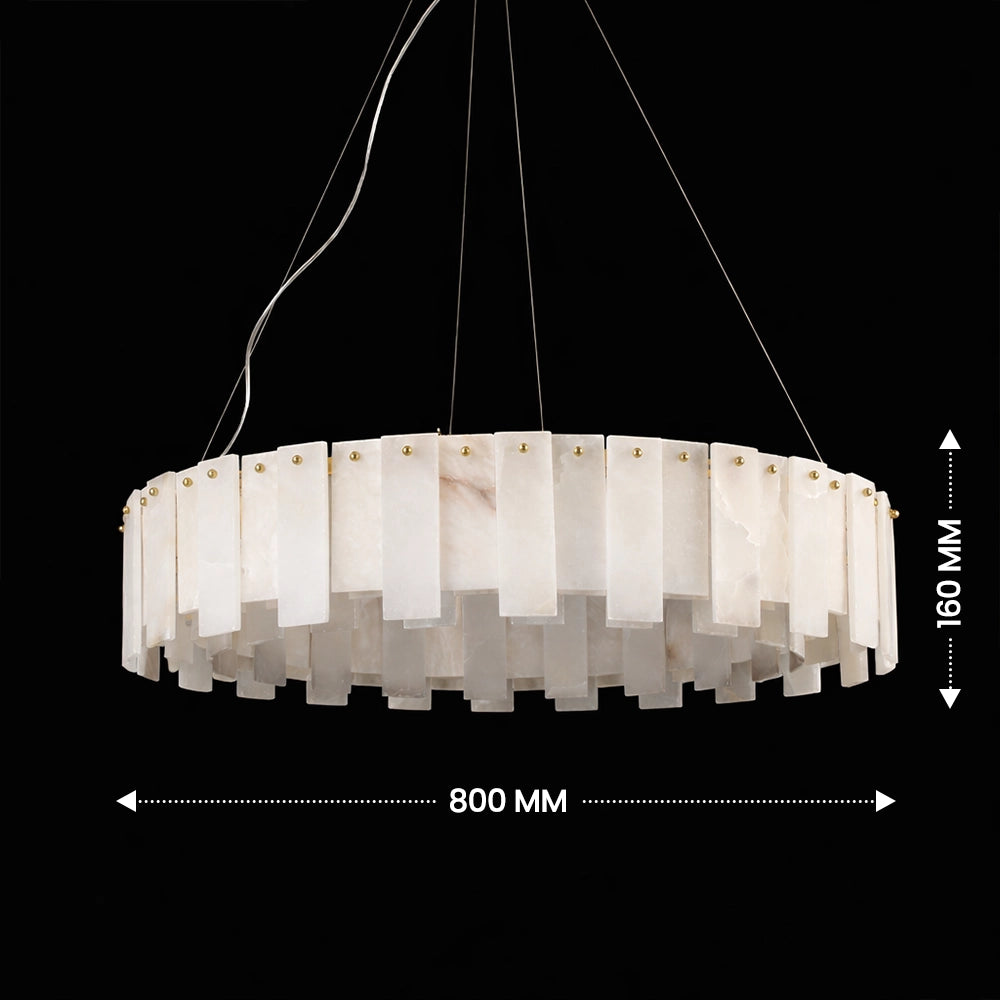 Valmere Tiered Marble Ring Chandelier