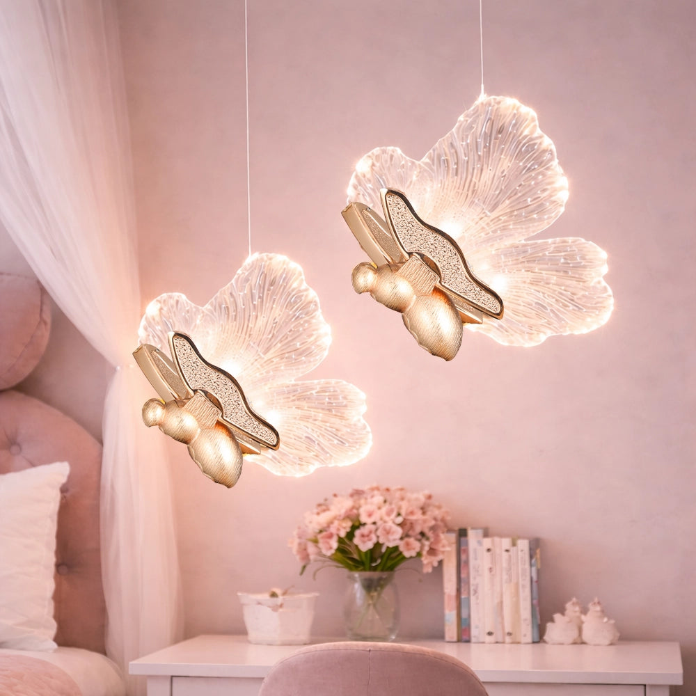 CrystalWing Luminary Double Butterfly Pendant