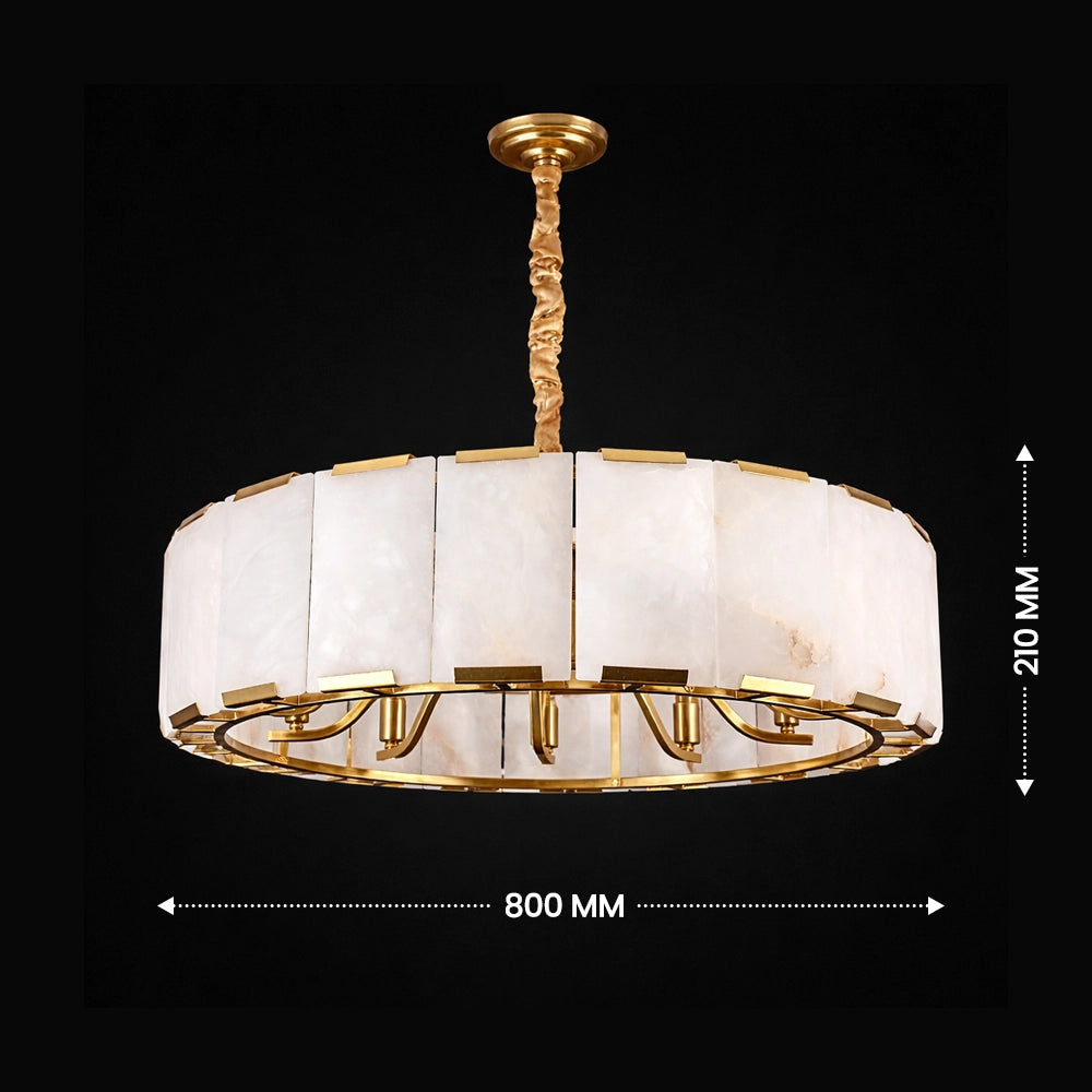 Aurestone Marble Drum Chandelier