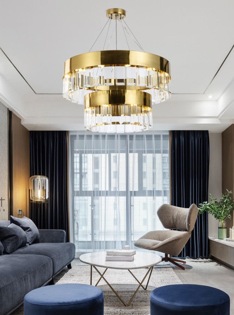 Brayerd Double Layered Glass Chandelier