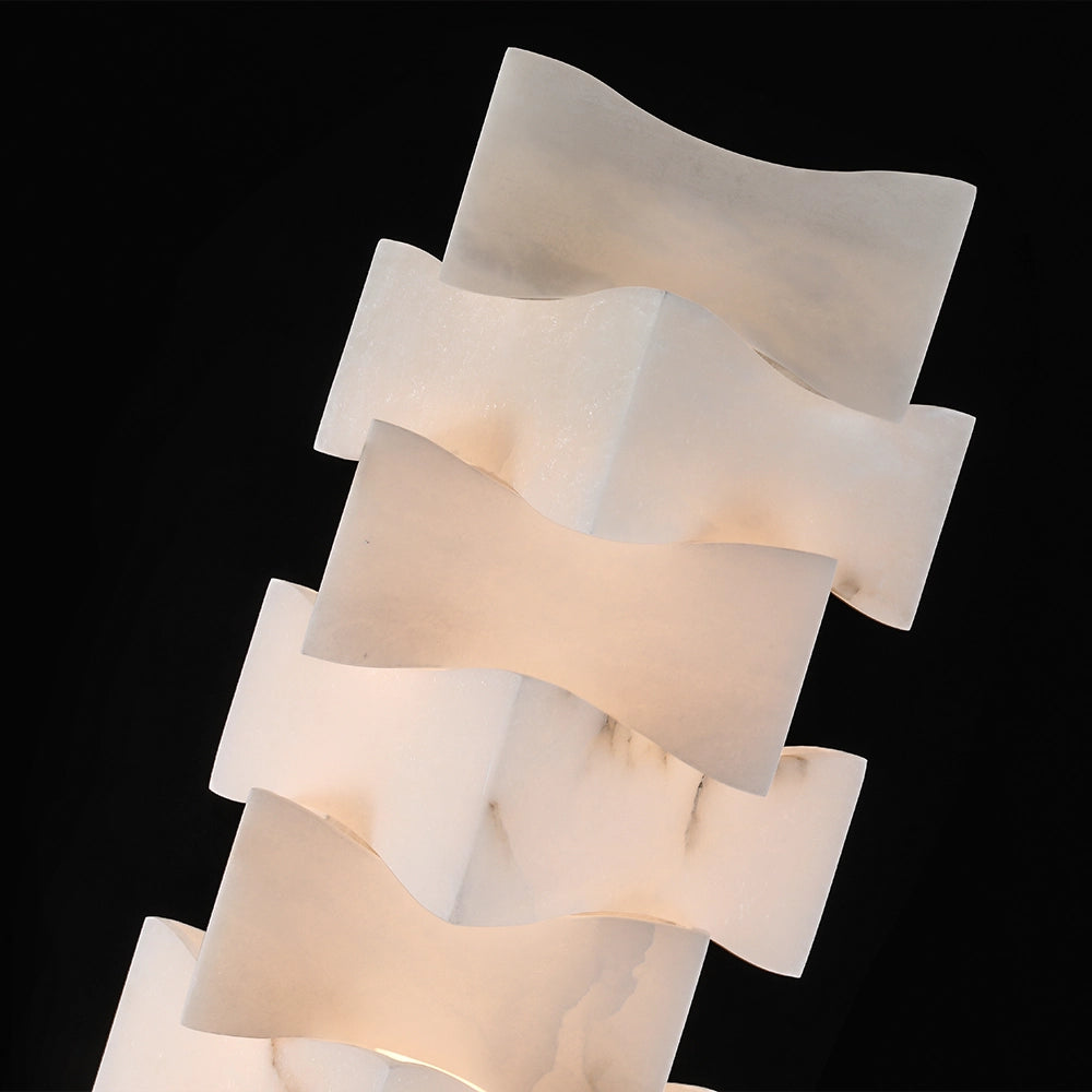 Stratavine Sculptural Marble Floor Lamp