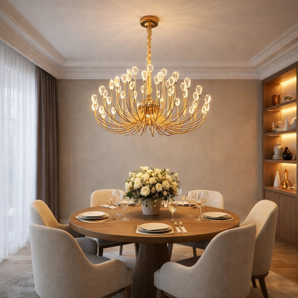 Teardrop Crystal Rope Chandelier
