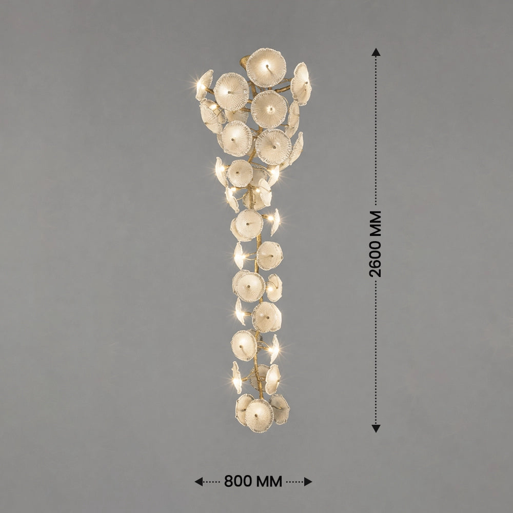 Vertical Saucer Cluster Wall Chandelier