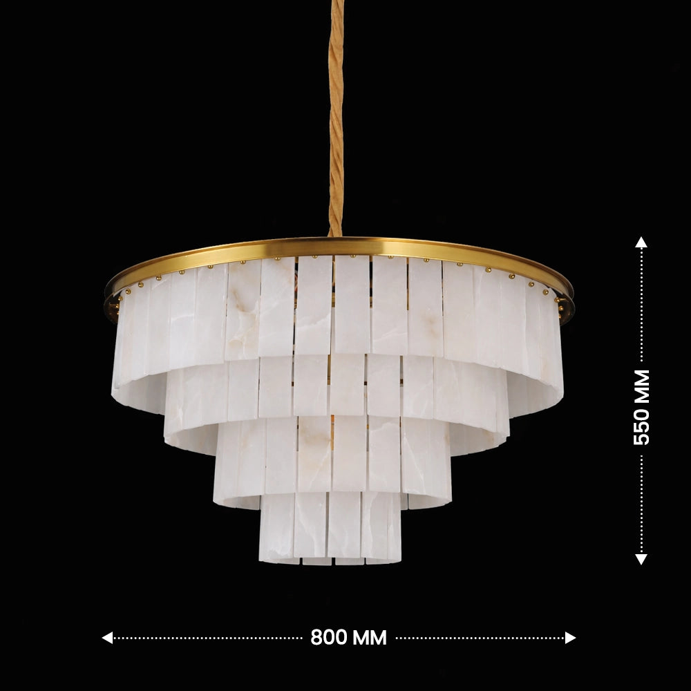 Cascara Tiered Marble Chandelier