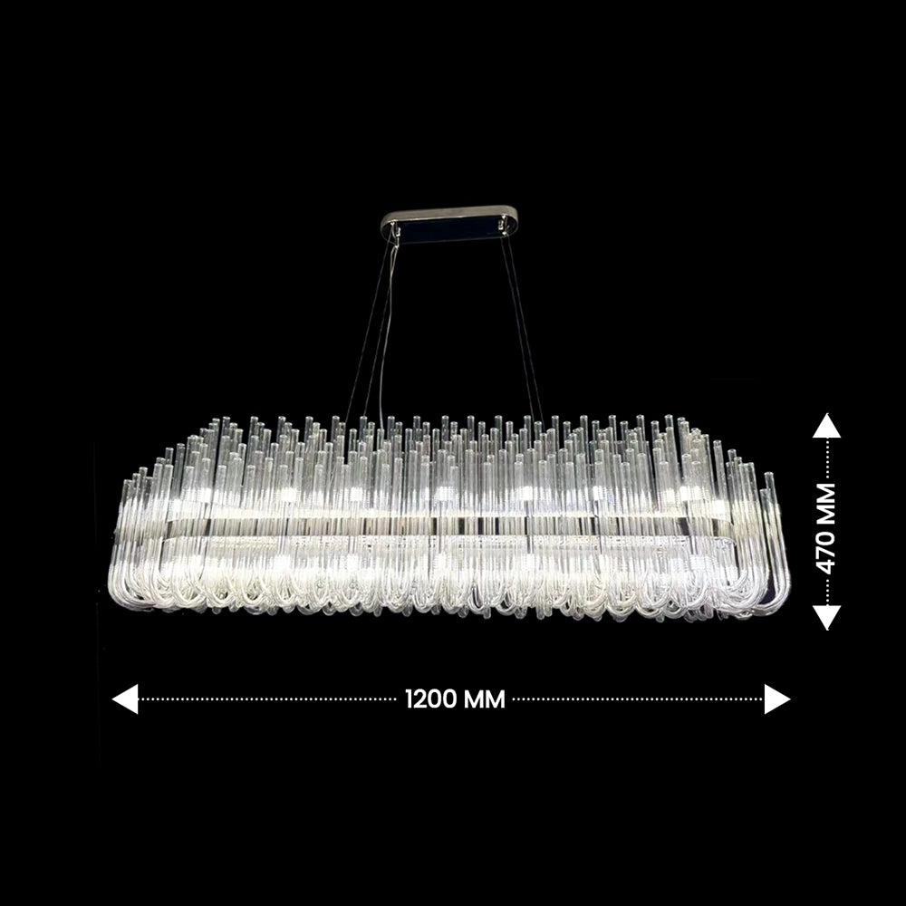 Linear Acrylic Tube Bar Chandelier