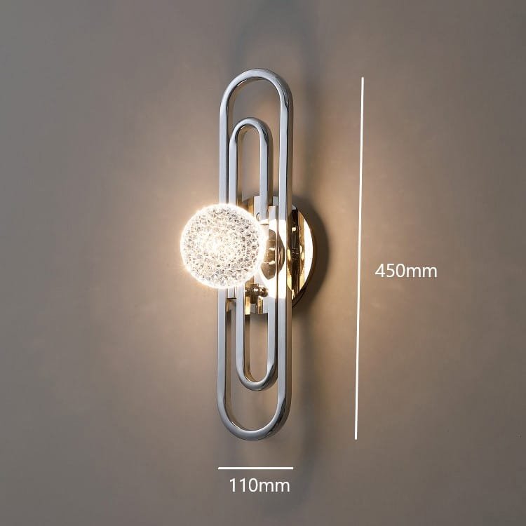Sylvan Serenity (Curved)Chrome Wall Sconce