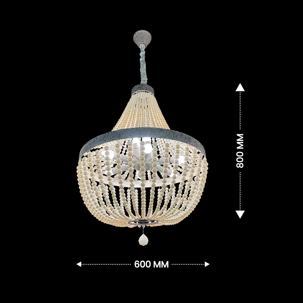 Antique Beaded Cone Chandelier