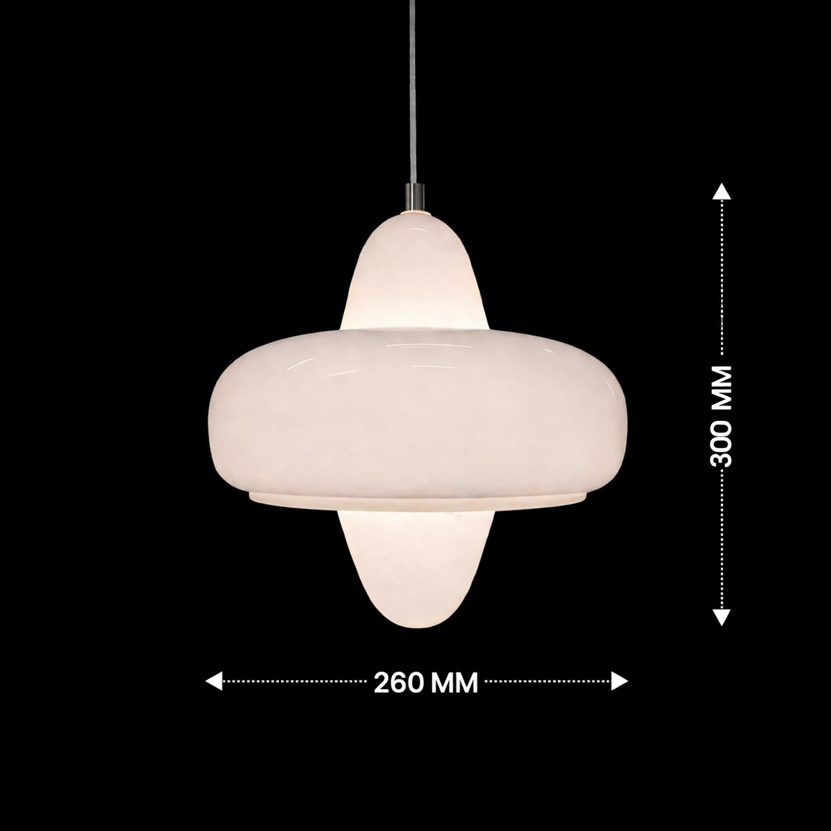 Veloura Haloform Opal Pendant Light