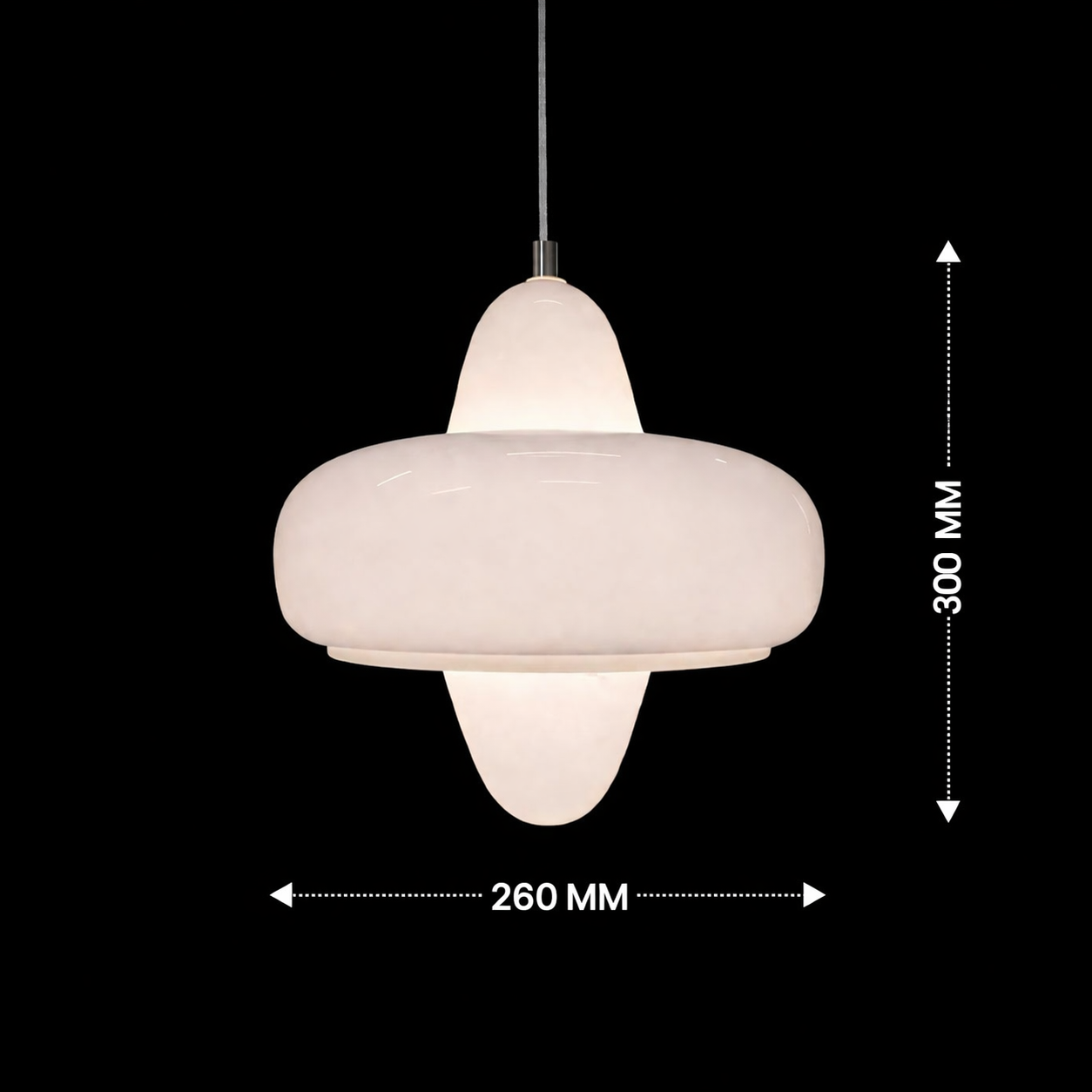 Veloura Haloform Opal Pendant Light