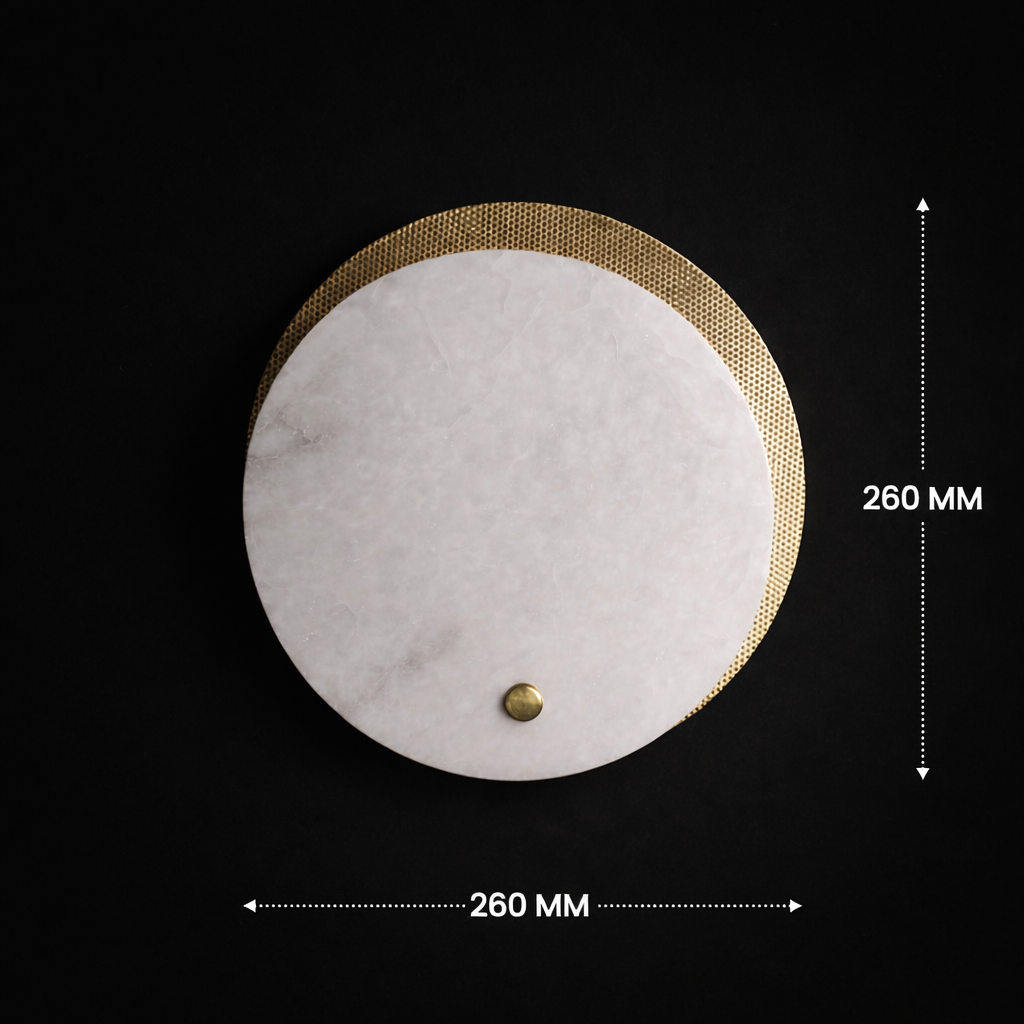 Orbital Marble Halo Wall Sconce