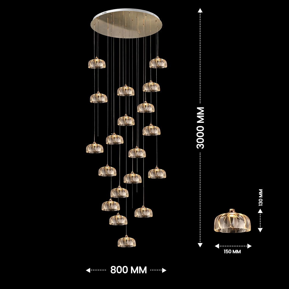 Aurelia 19 Wing Halo LED Wall Sconce