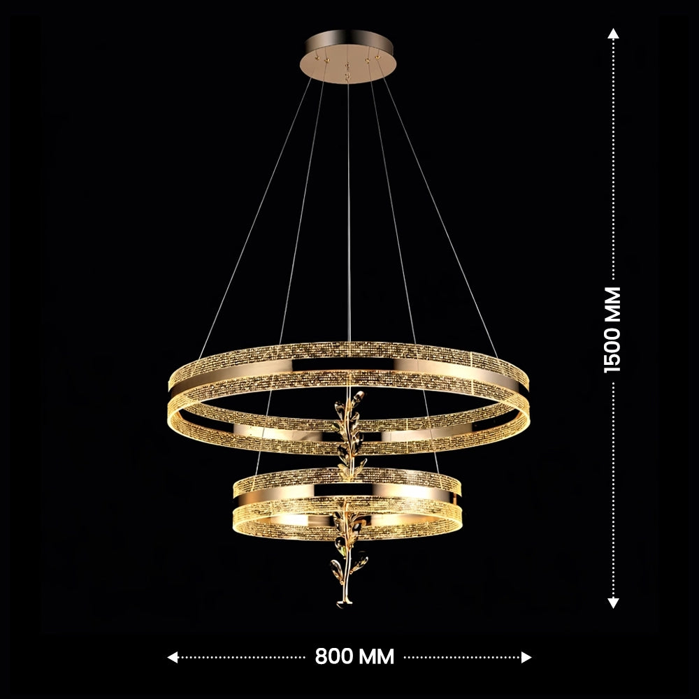 Orion Orbit Dual Ring LED Chandelier