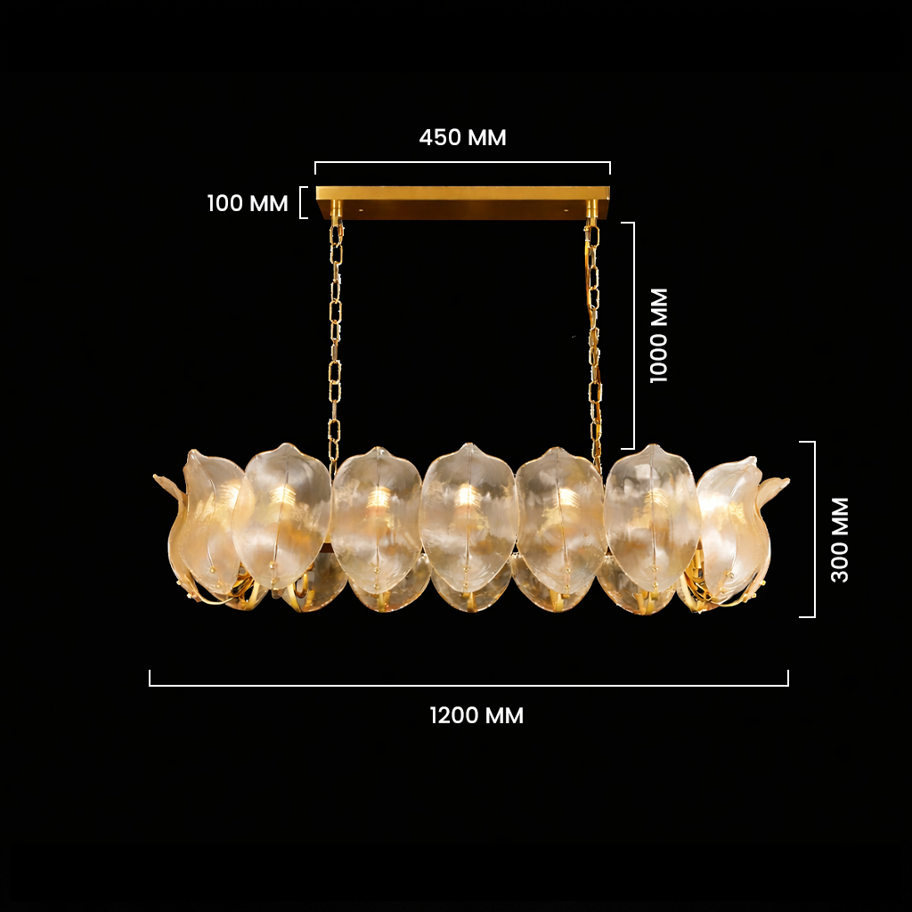 Florence Linear Petal Chandelier