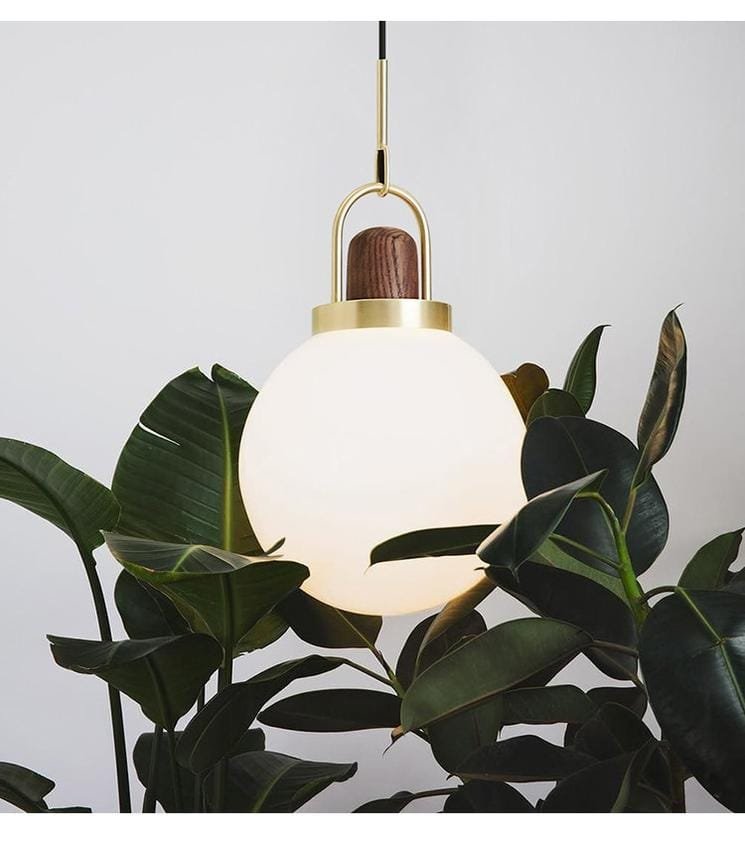 Full Moon Arc Glass Pendant Lamp