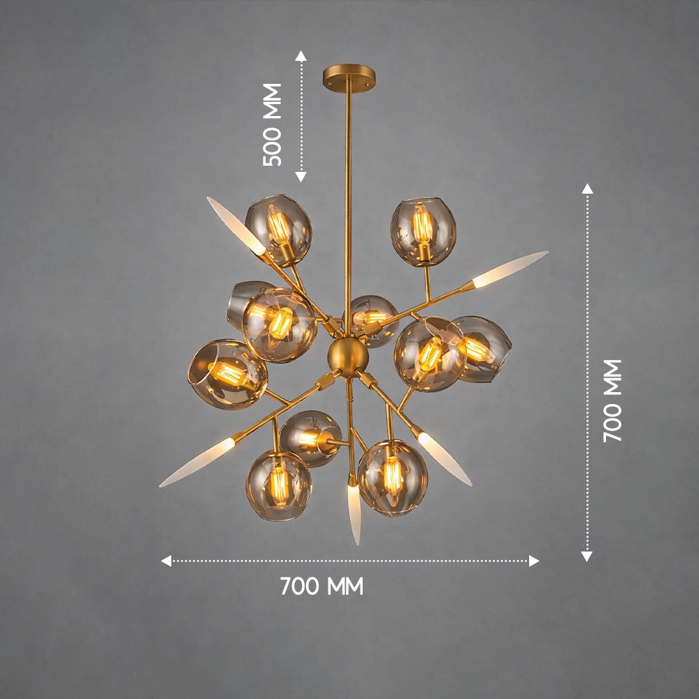 Spear Orb Galactic Arm Chandelier