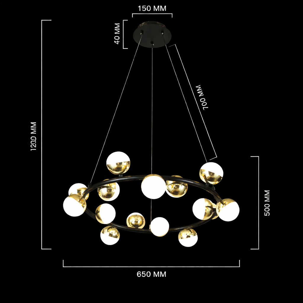 NovaSphere Orbit Ring Chandelier